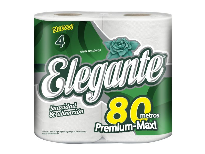 PAPEL HIG. ELEGANTE 4 X80MT