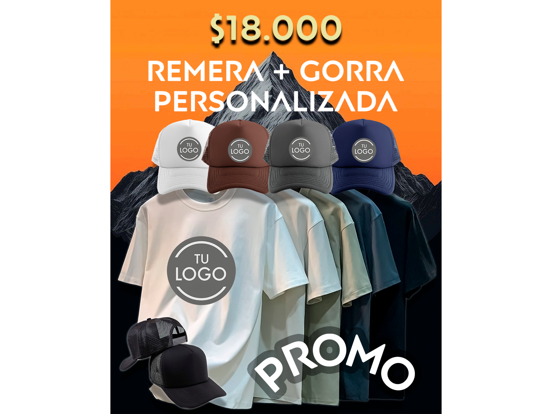 PROMO REMERA + GORRA