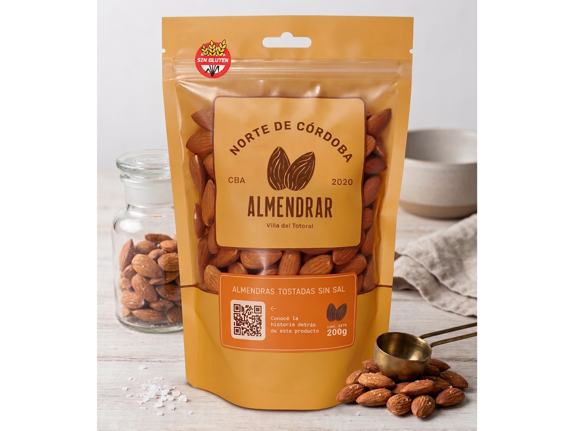 Almendras tostadas sin sal - x 200 g
