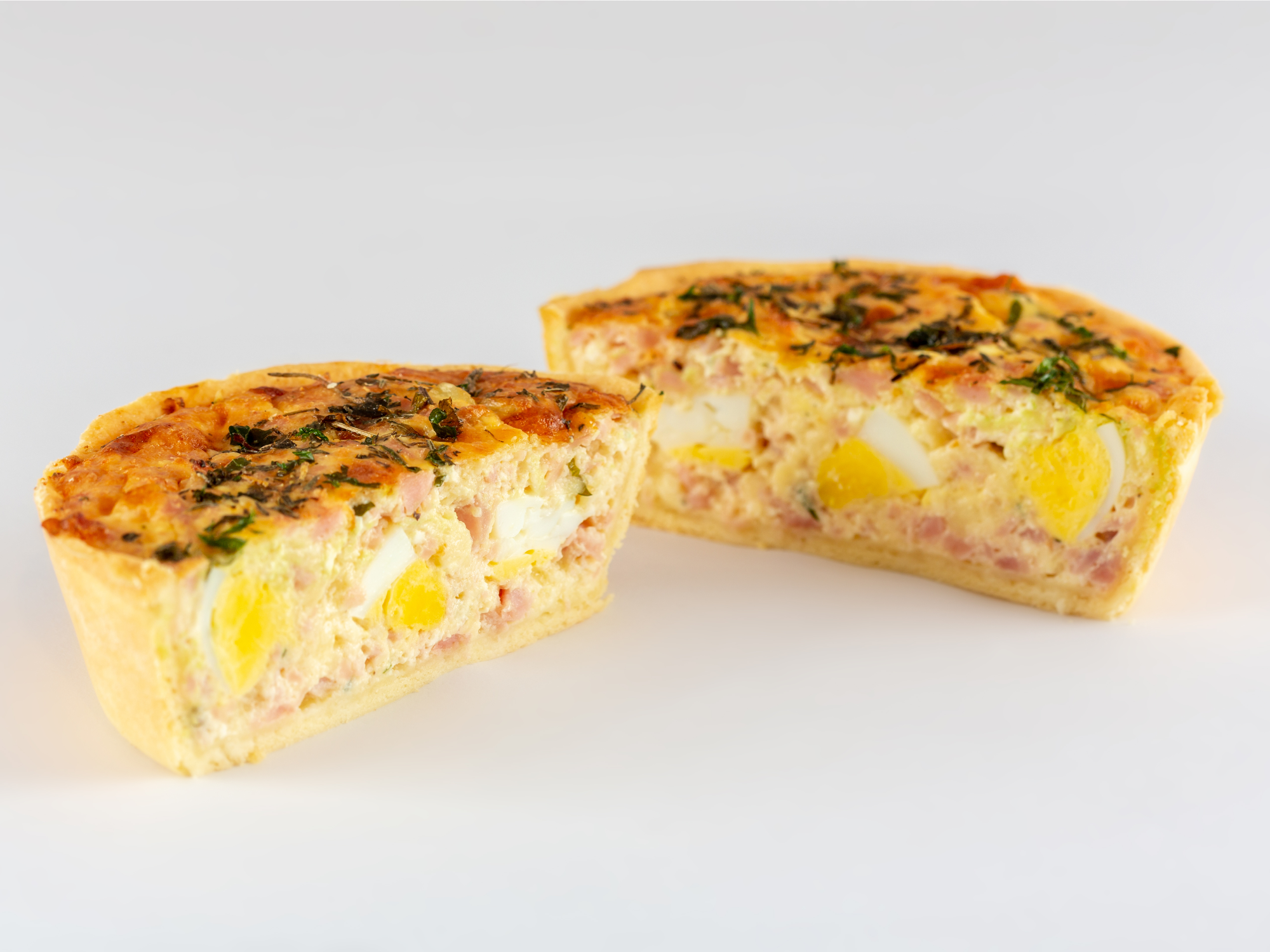 Tarta de jamón, queso y huevo (3 porciones)