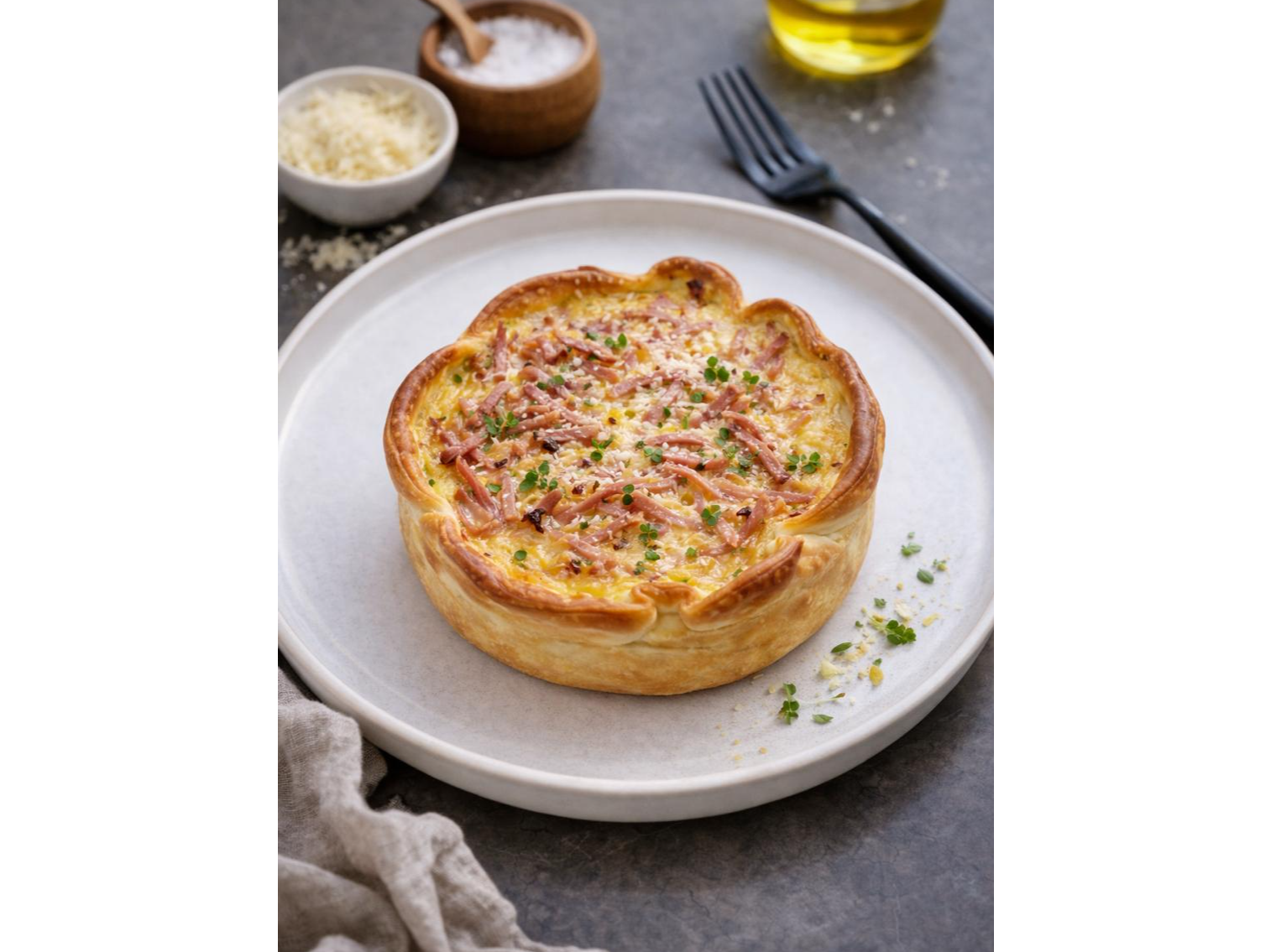 Tarta de jamón y queso - 300 g