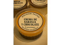 Crema de Naranja y Chocolate (2 porciones)