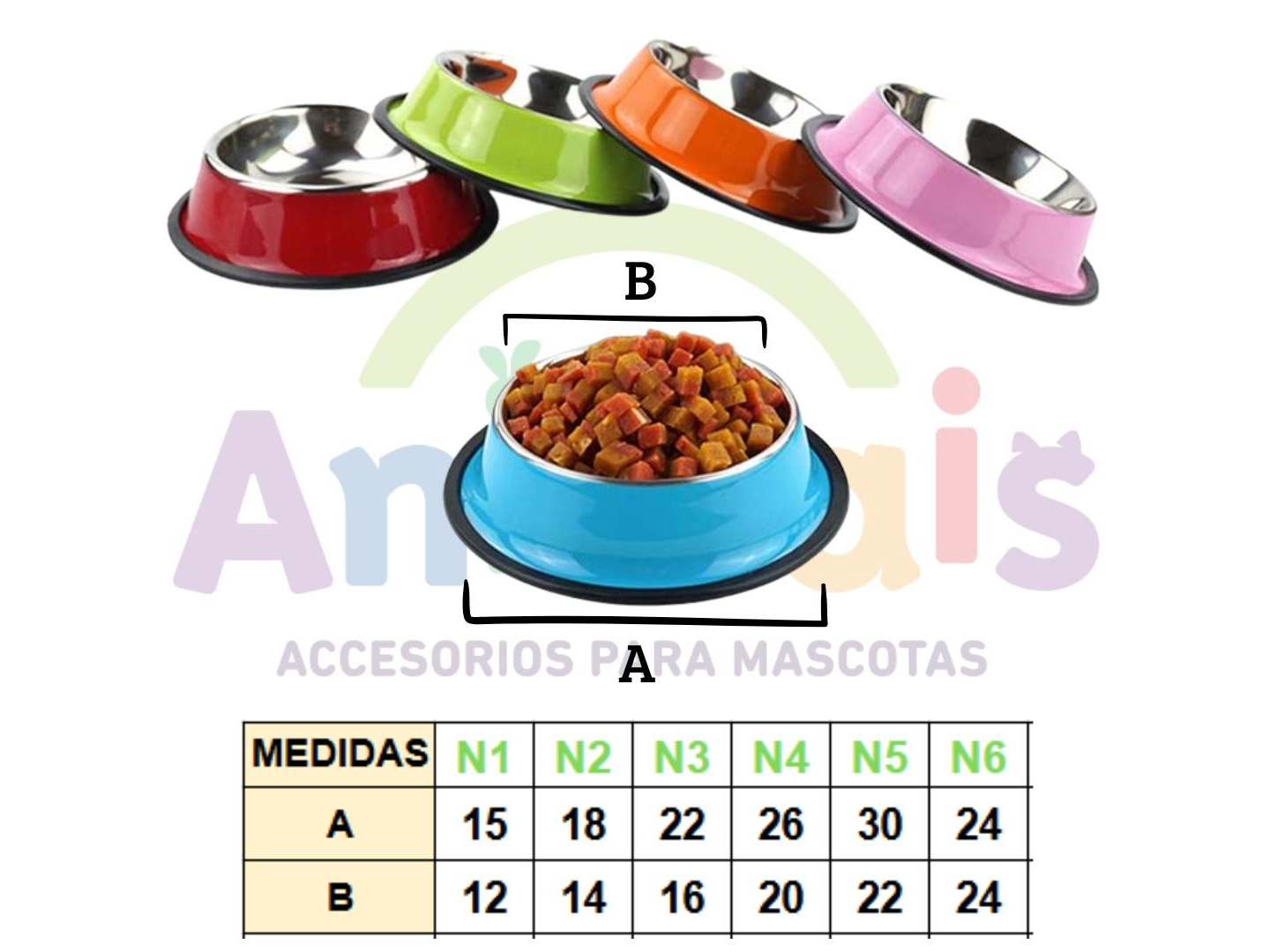 Comedero acero color Nº2