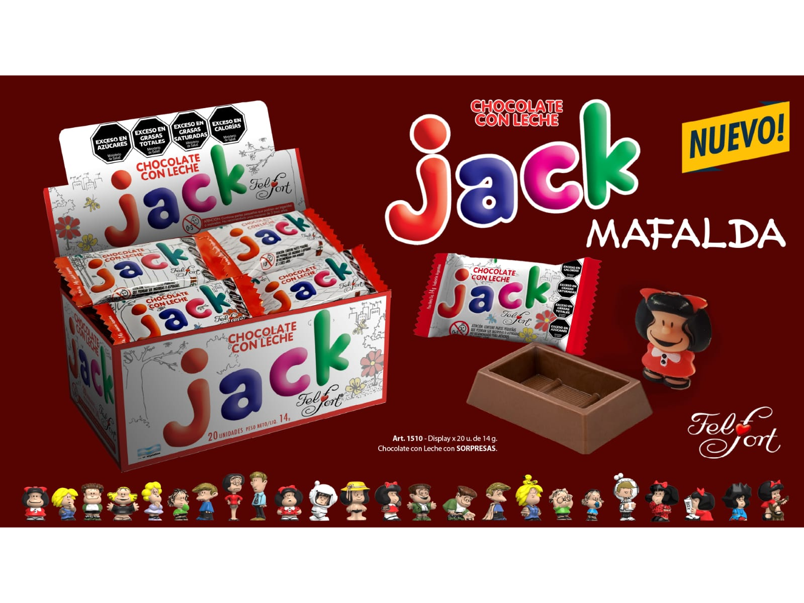 Chocolate Felfort Jack Mafalda 14gr 20u