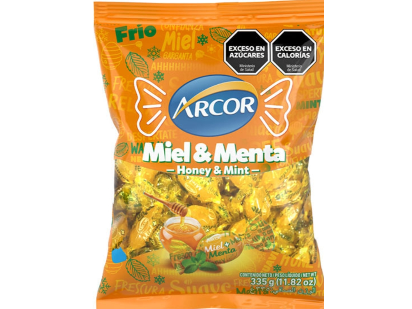 Caramelos arcor miel y mta 335g