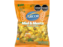 Caramelos arcor miel y mta 335g