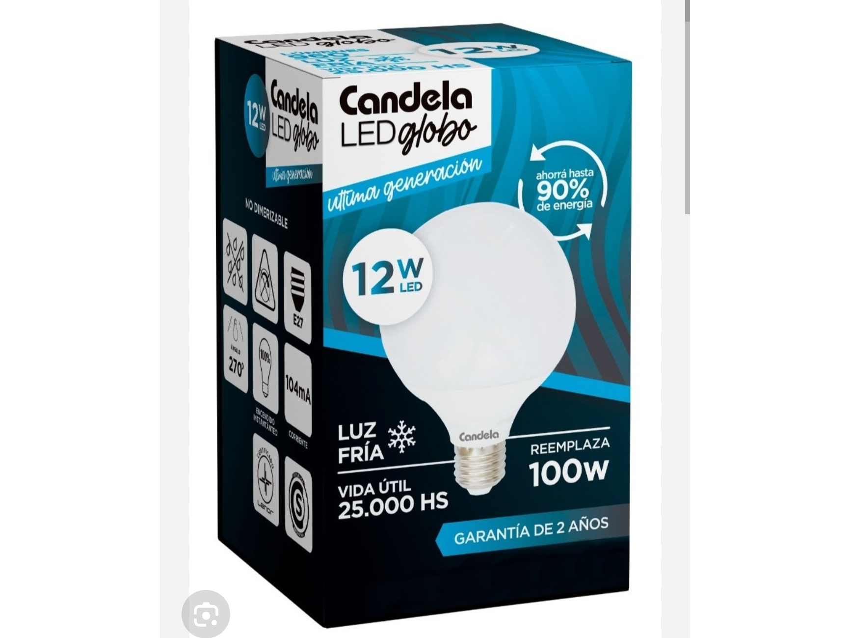Lámpara Led Candela 12w