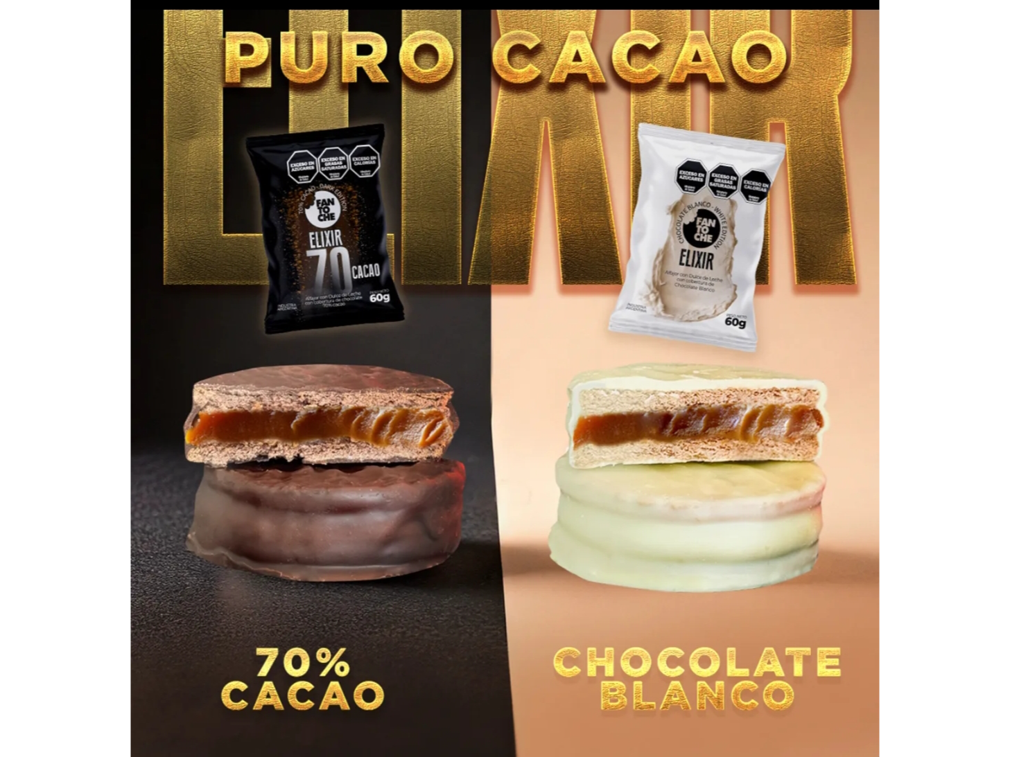 Alfajor Fantoche Elixir 60gr 12u