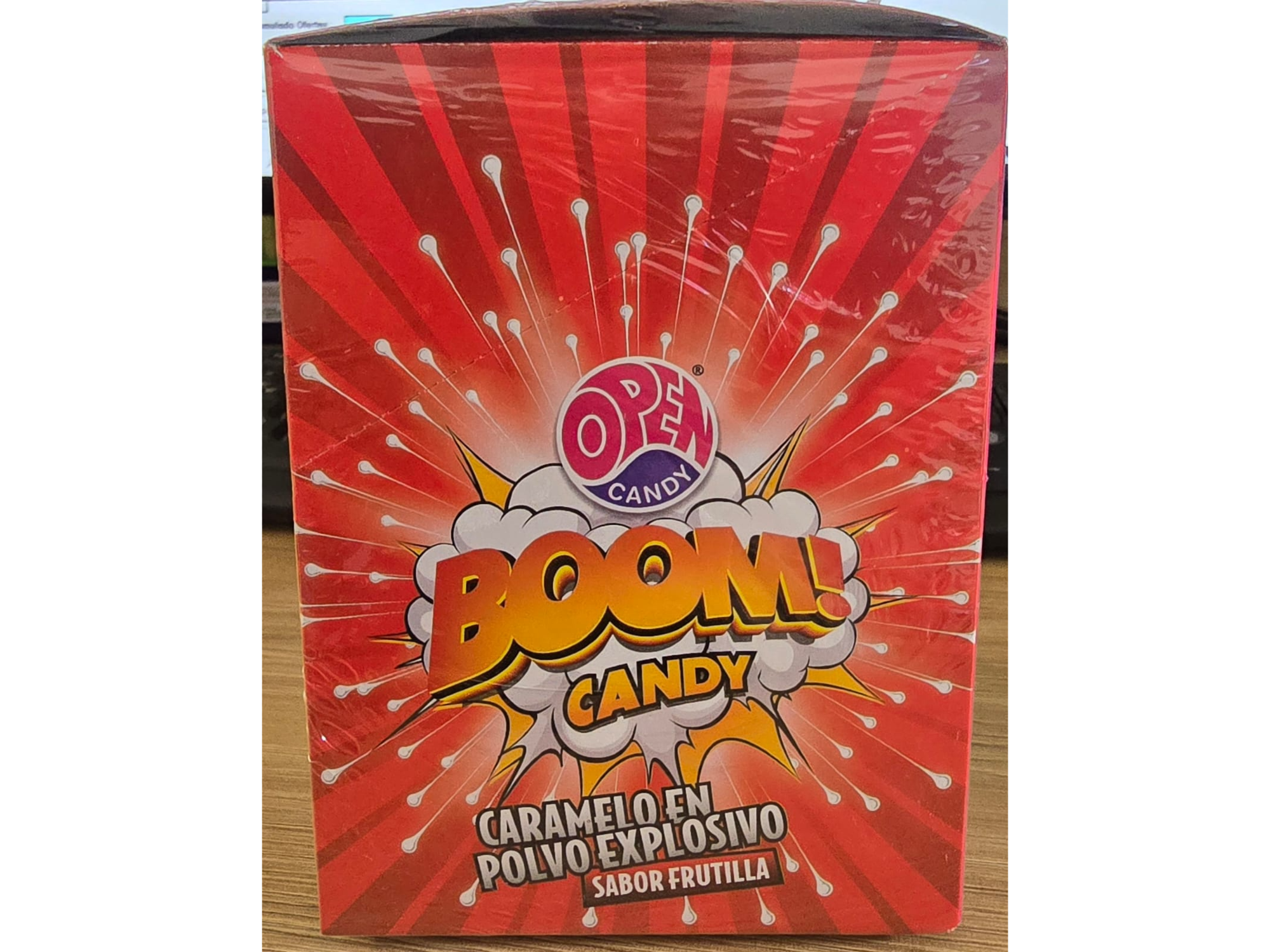 Caramelo boom candy gasificado frutilla 20u