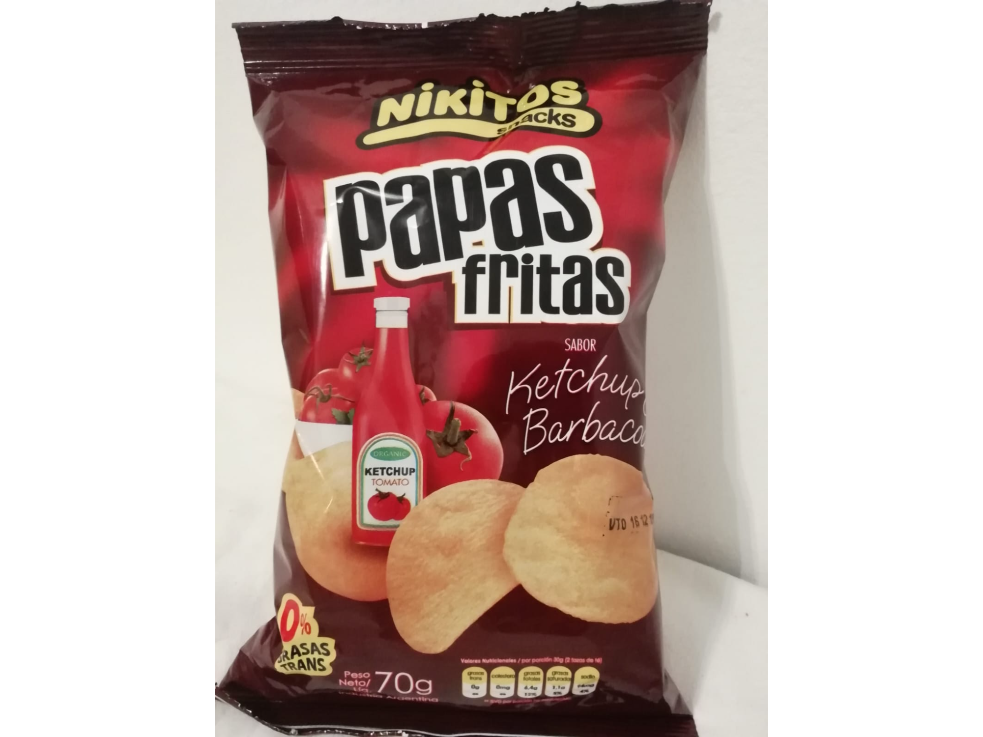 Papas barbacoa Nikitos 70gr