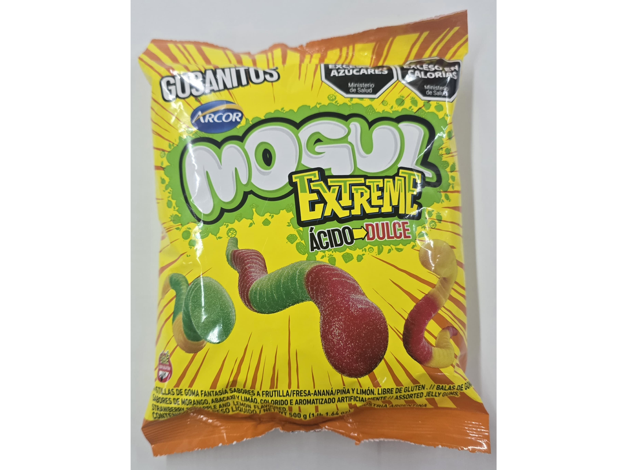 Gomita Mogul Extreme  Gusanitos ácidos 500gr