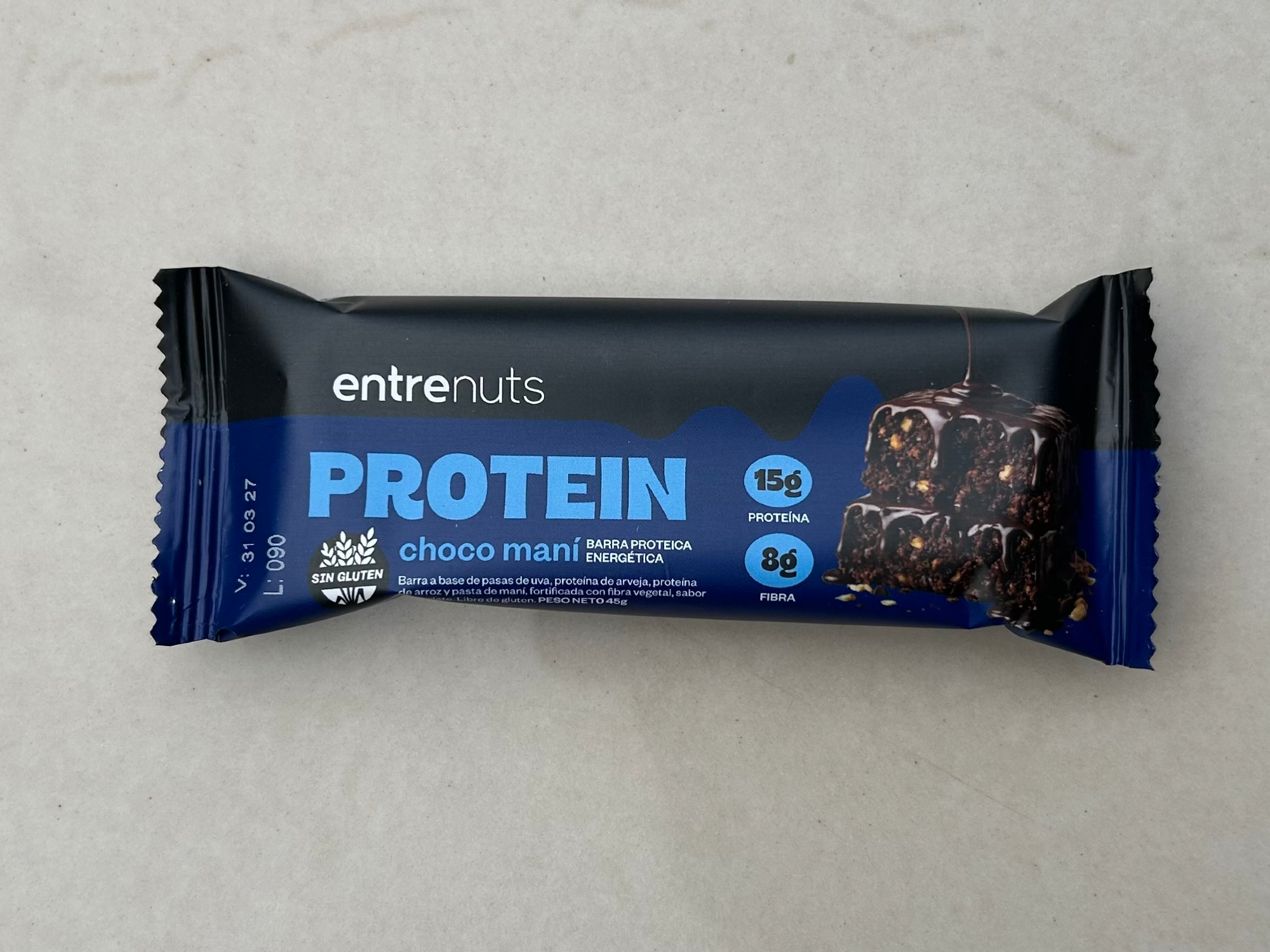 Barrita "Entre Nuts" chocolate y maní
