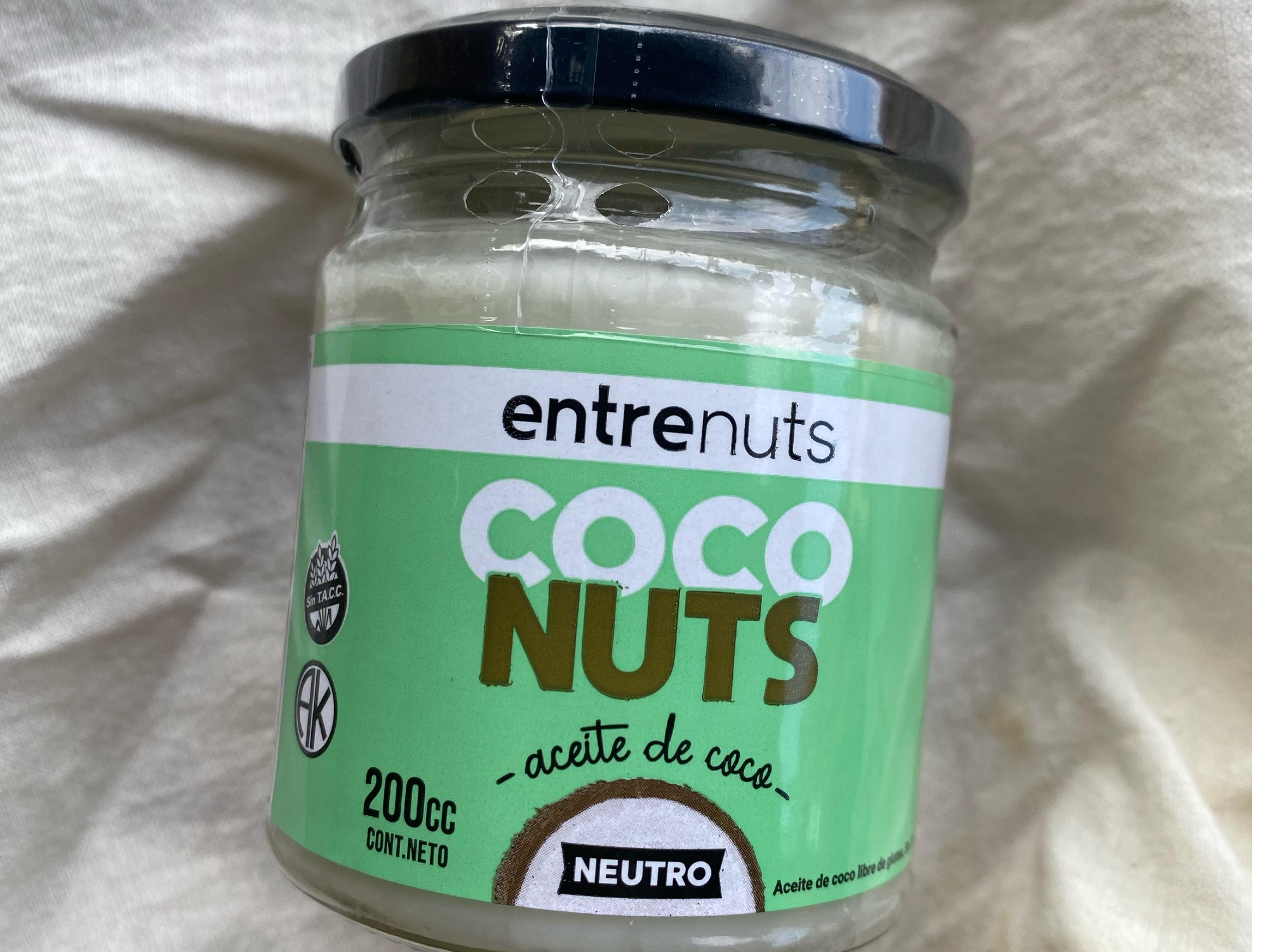 ACEITE DE COCO ENTRE NUTS NEUTRO 200 CC POR 10 UNIDADES