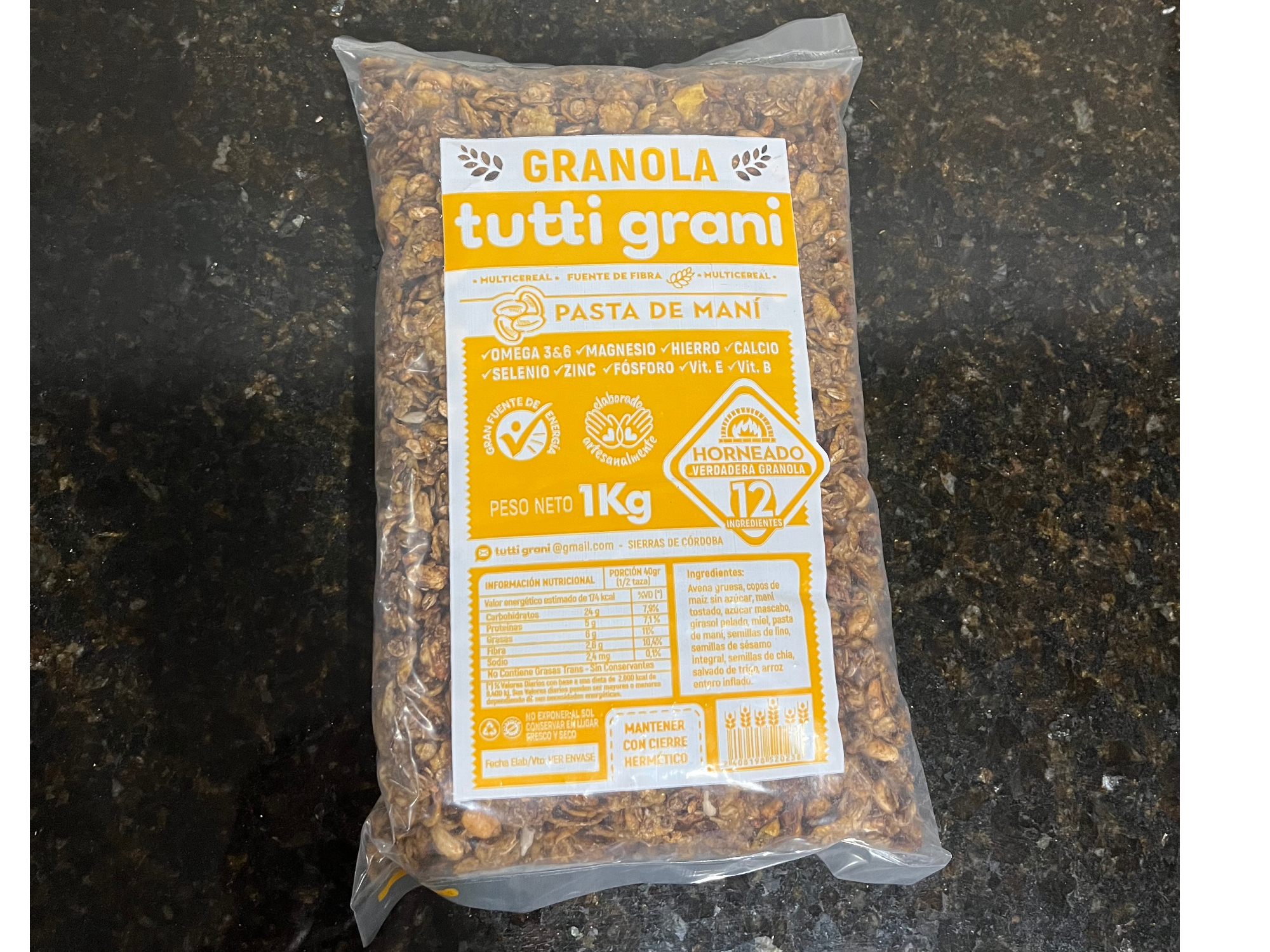 Granola tutti granni pasta de mani