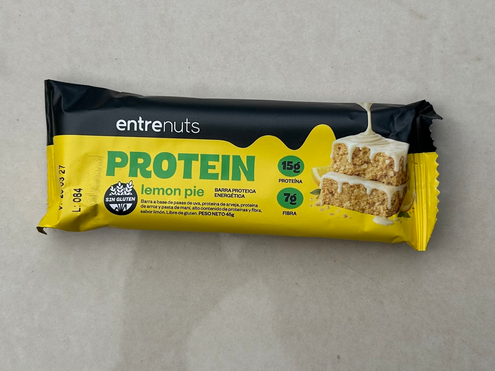 Barrita "Entre Nuts" lemon pie