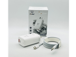 Fuente | Con Cable C a C| PD 45W + QC 20W