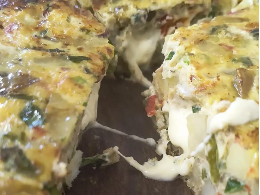 Tortilla de papa rellena