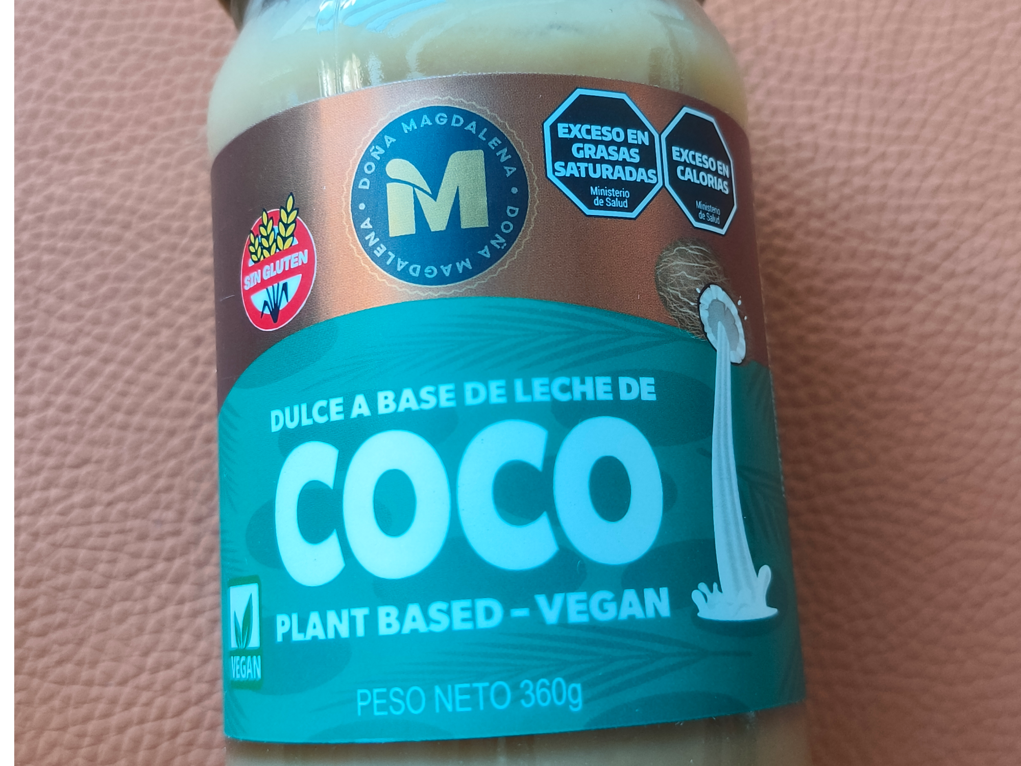 DULCE DE LECHE DOÑA MAGDALENA VEGANO COCO CON AZUCAR 450GR