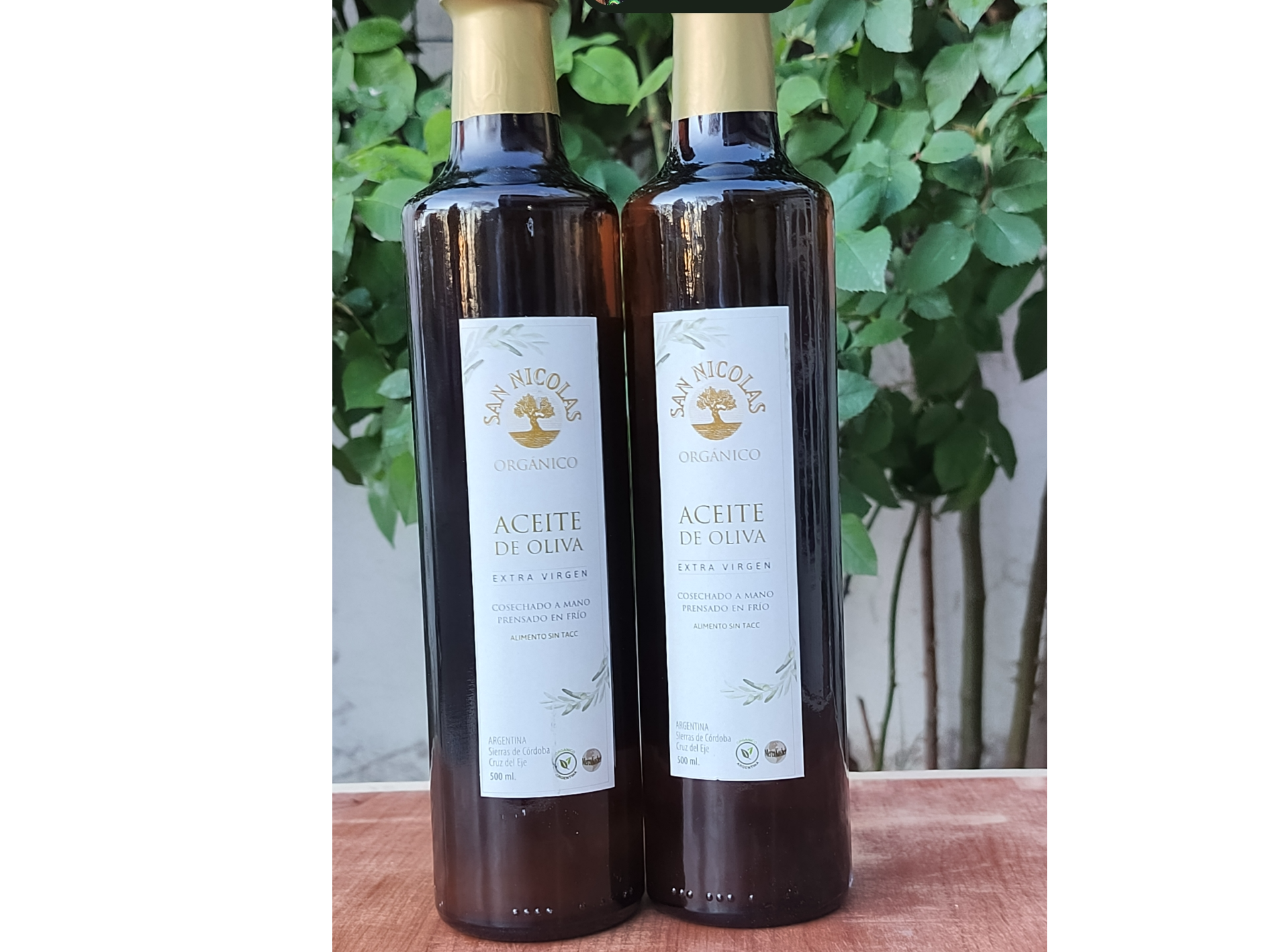 ACEITE DE OLIVA ORGANICO SAN NICOLAS 500cc