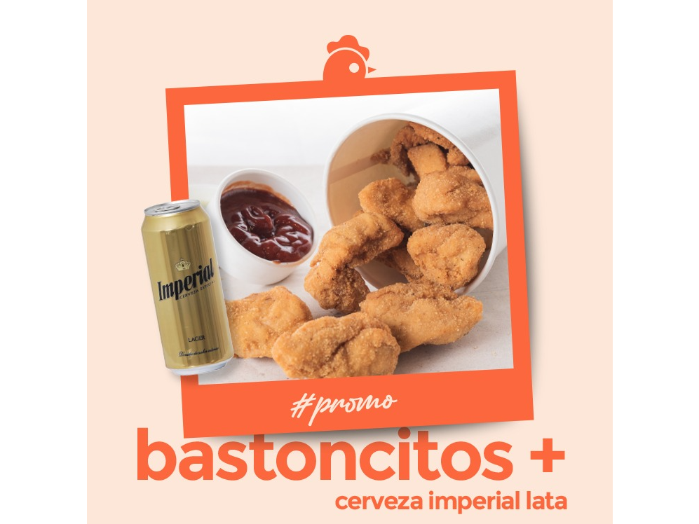 Bastoncitos+ lata de cerveza