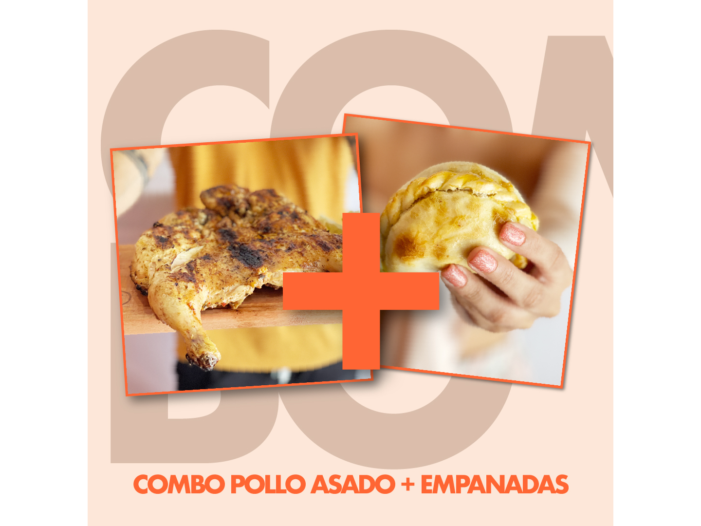 Pollo con guarnición + 6 empanadas