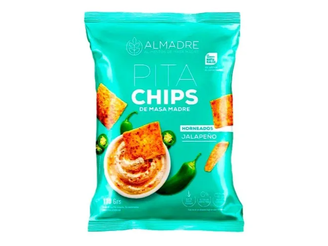 PITA CHIPS MASA MADRE  JALAPEÑO 115 GRS