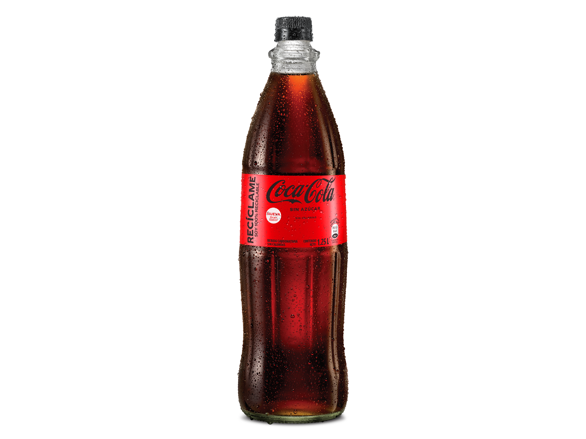 COCA COLA ZERO 1.25L RETORNABLE VIDRIO