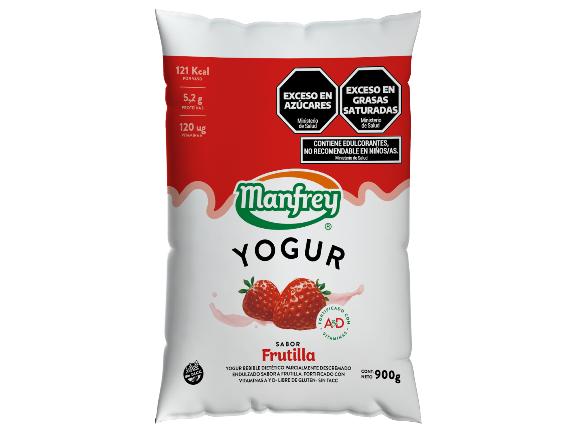 YOGURT BEBIBLE MANFREY 1L FRUTILLA
