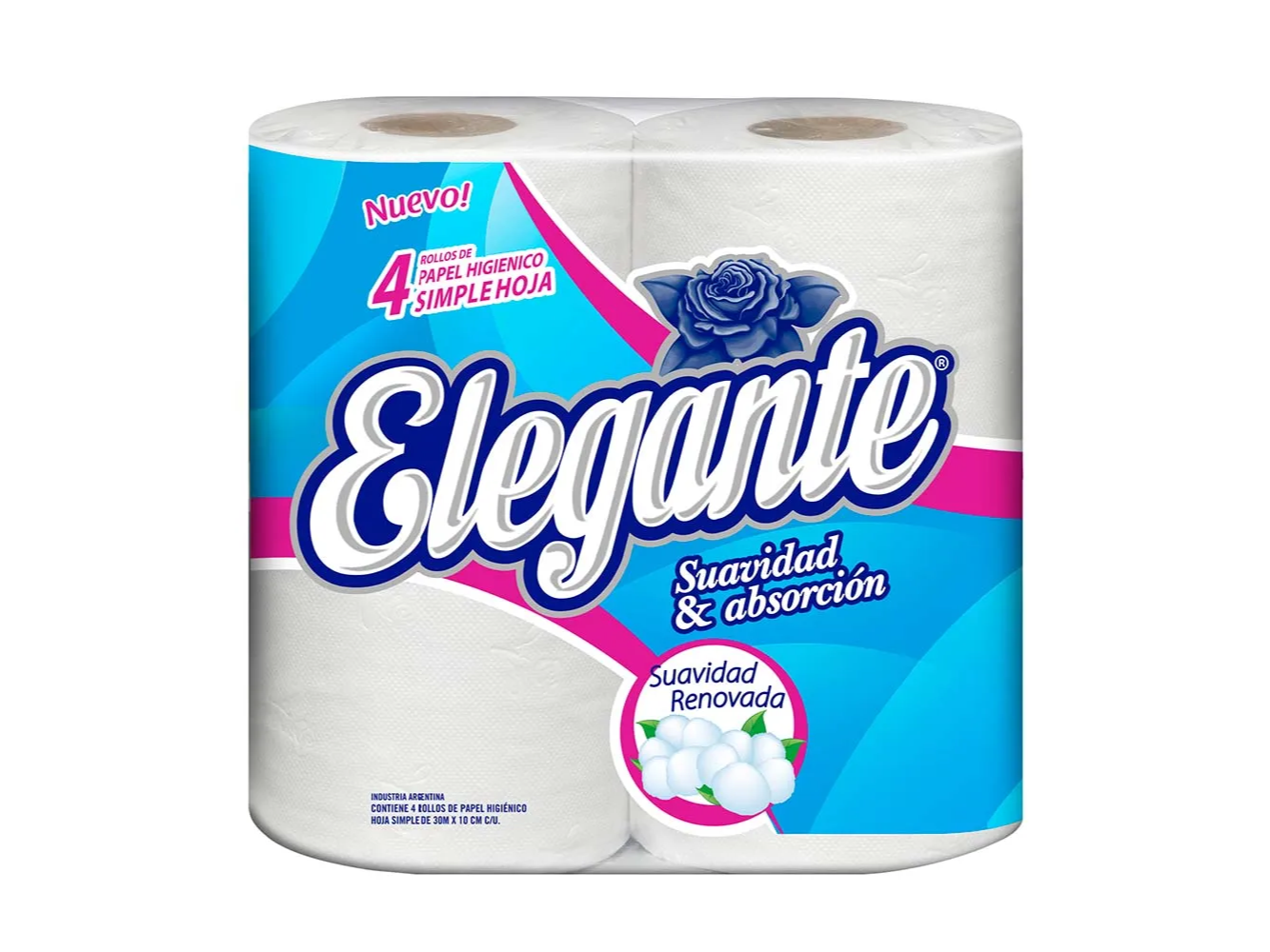 PAPEL HIGÉNICO ELEGANTE X4