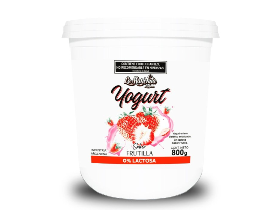 YOGURT FIRME MANCHITAS SIN LACTOSA FRUTILLA 800 GRS