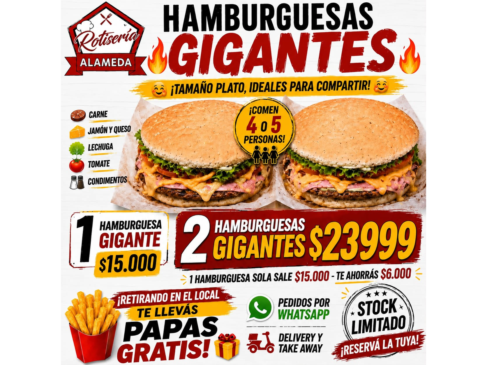 2 BURGUER PARA COMPARTIR