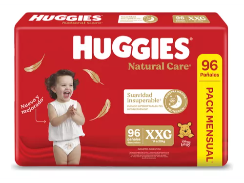 Huggies Natural Care XXG x 96 pañales