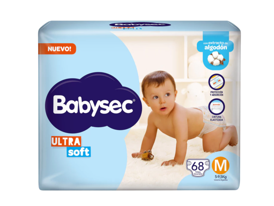 Babysec Ultra M x 68 pañales