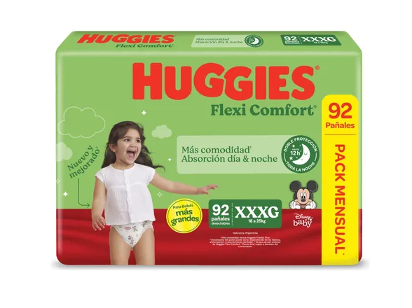 Huggies Flexi Comfort XXXG x 92 pañales