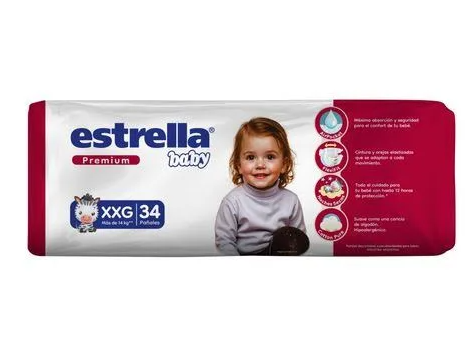Estrella Premium XXG x 34 pañales
