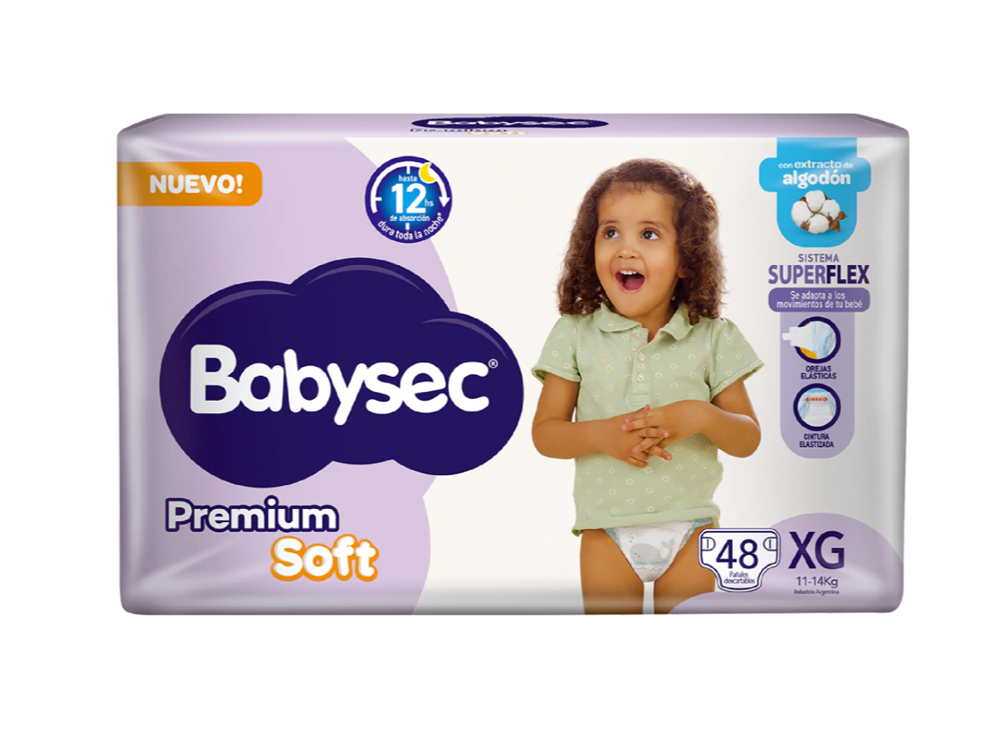 Babysec Premium XG x 48 pañales