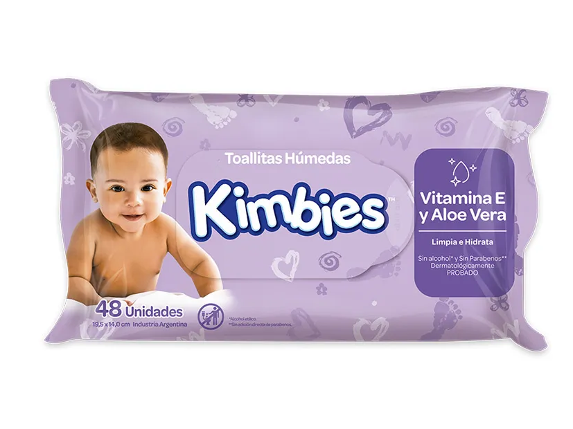 Toallitas húmedas Kimbies por 48 U
