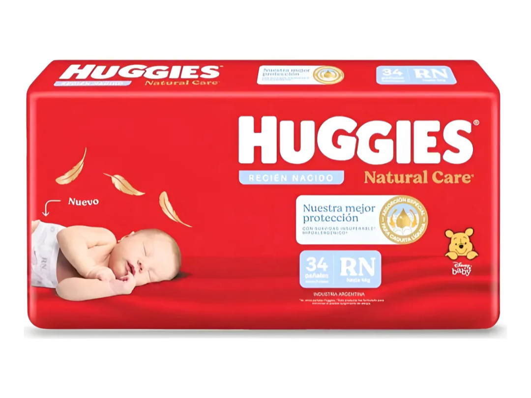 Huggies Natural Care RN x 34 pañales