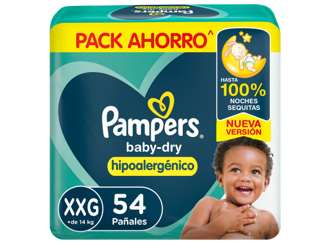 Pampers Baby Dry XXG x 54 pañales