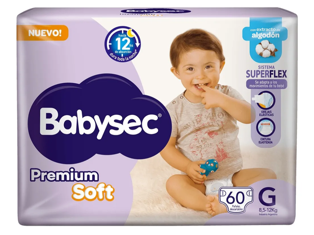 Babysec Premium G x 60 pañales