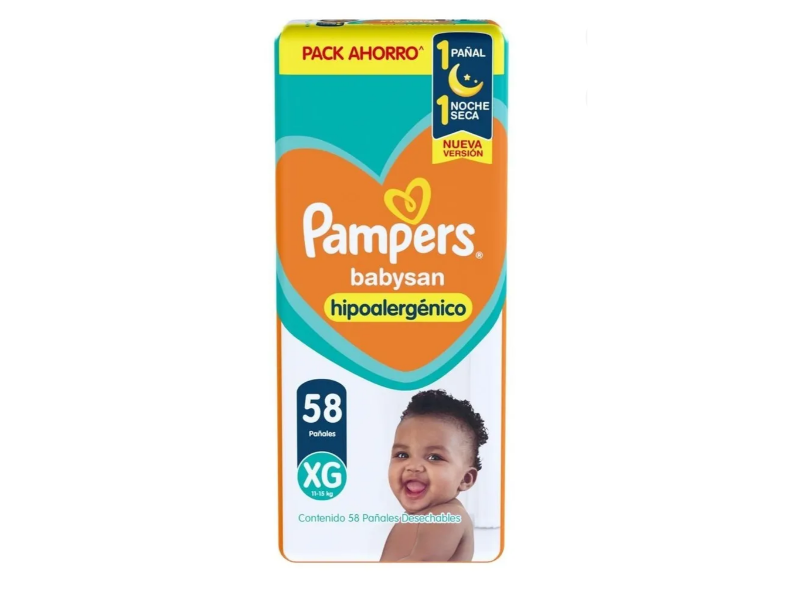 Pampers Babysan XG x 58 pañales