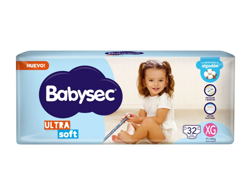 Babysec Ultra XG x 32 pañales
