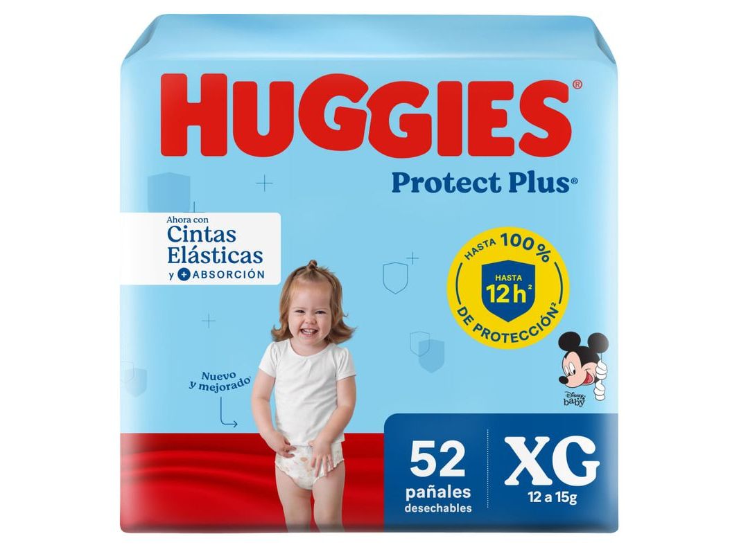 Huggies Protec Plus XG x 52 pañales