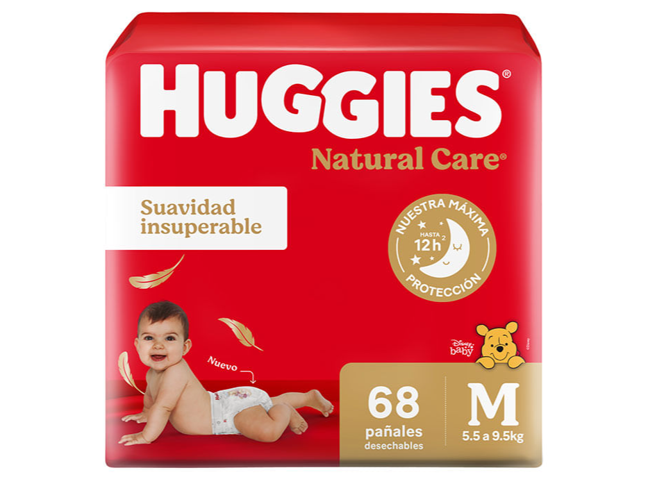 Huggies Natural Care M x 68 pañales
