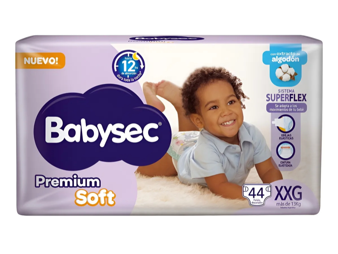 Babysec Premium XXG x 44 pañales