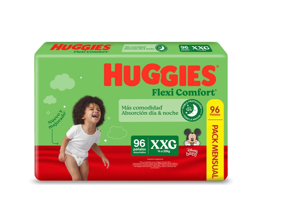 Huggies Flexi Comfort XXG x 96 pañales