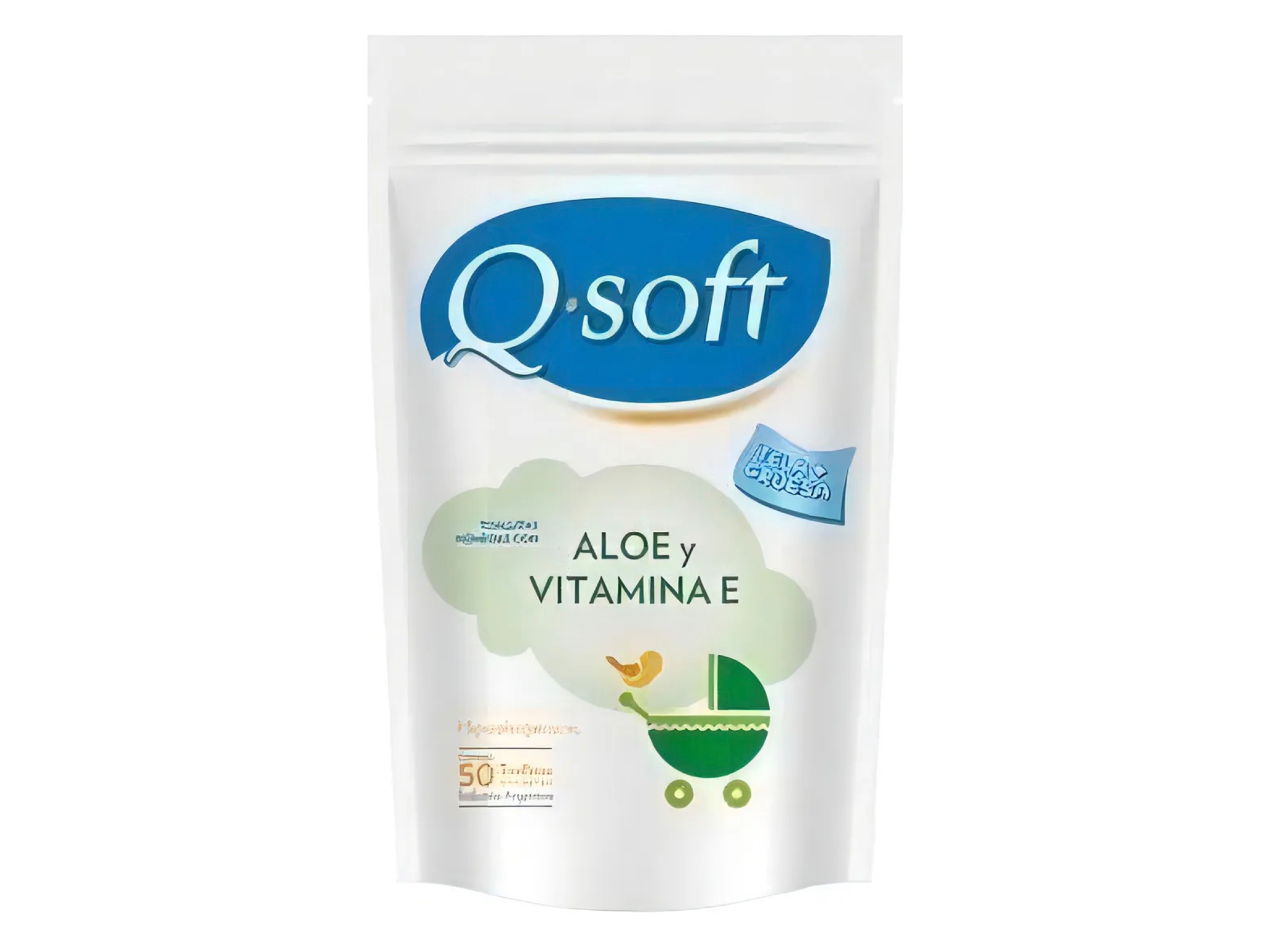 Toallitas húmedas Q Soft Aloe y vitamina E x 50 u