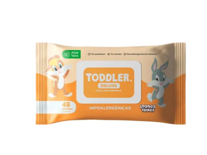 Toallitas húmedas Toddler con aloe Vera x 48 u