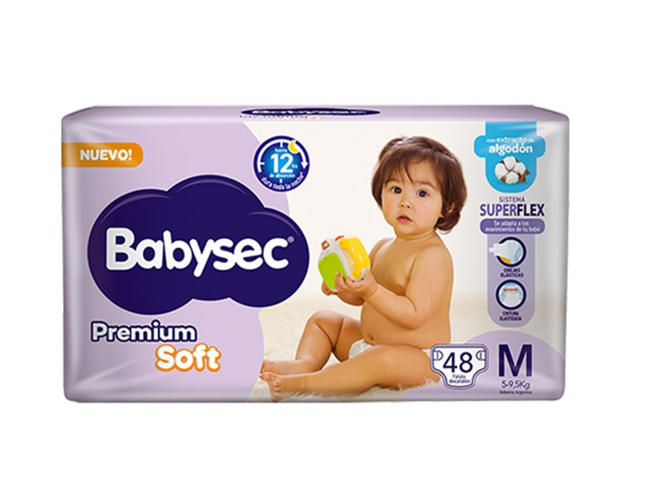 Babysec Premium M x 48 pañales