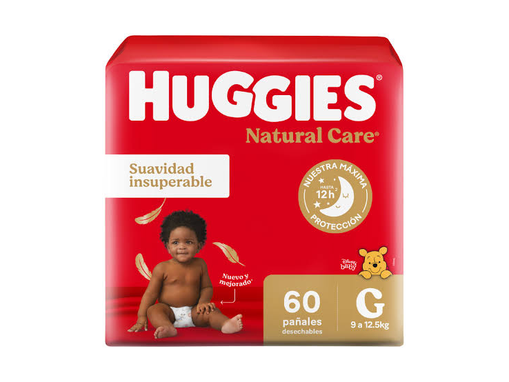 Huggies Natural Care G x 60 pañales